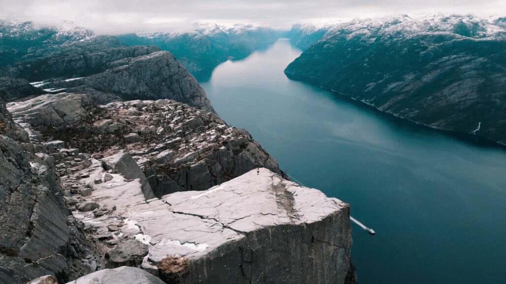Winter wonderland at Preikestolen – Experience the magic of Norway’s fjords and mountains on a scenic cruise and hike adventure