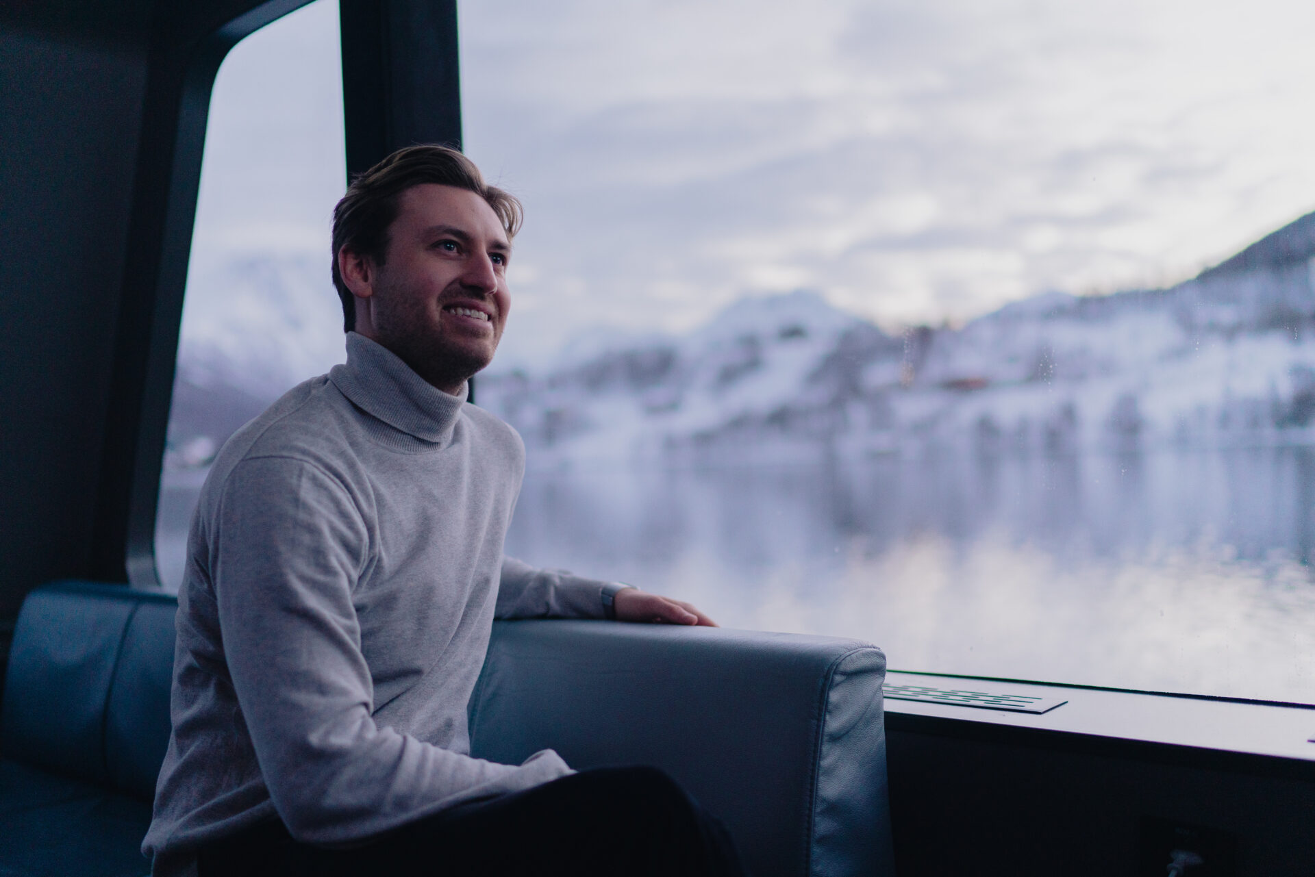 Person på Rygerdronningen i Tromsø