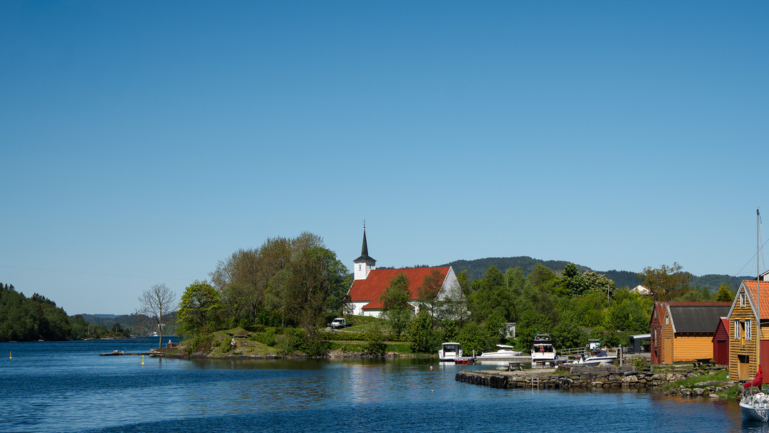 The church of Hosanger in Osterfjord